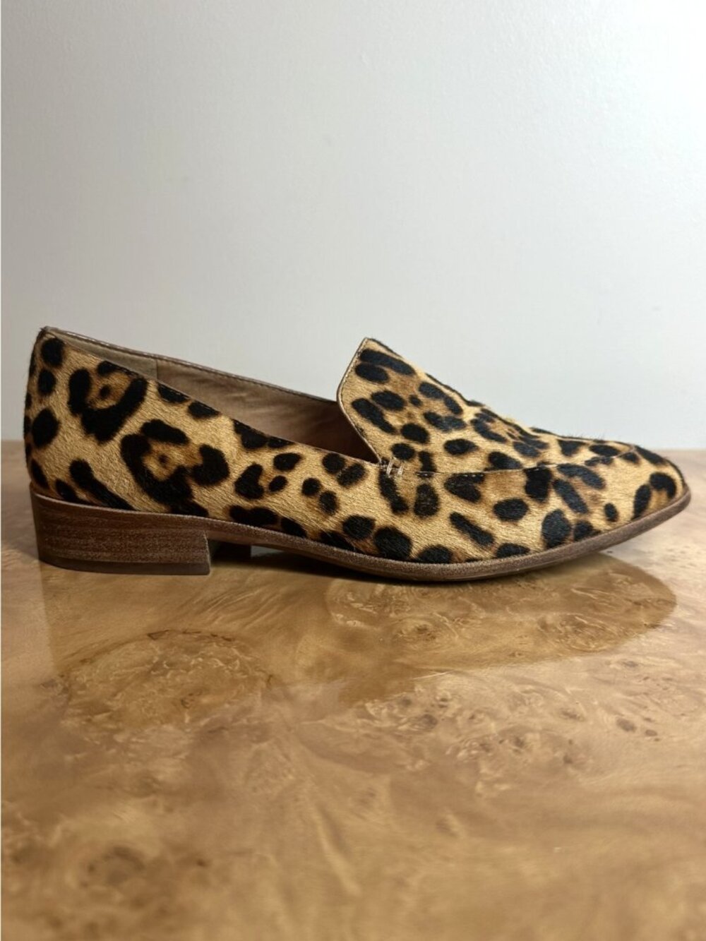 Madewell The Frances Leopard Calf Hair Loafers Women's Size 9 Animal Print Flats